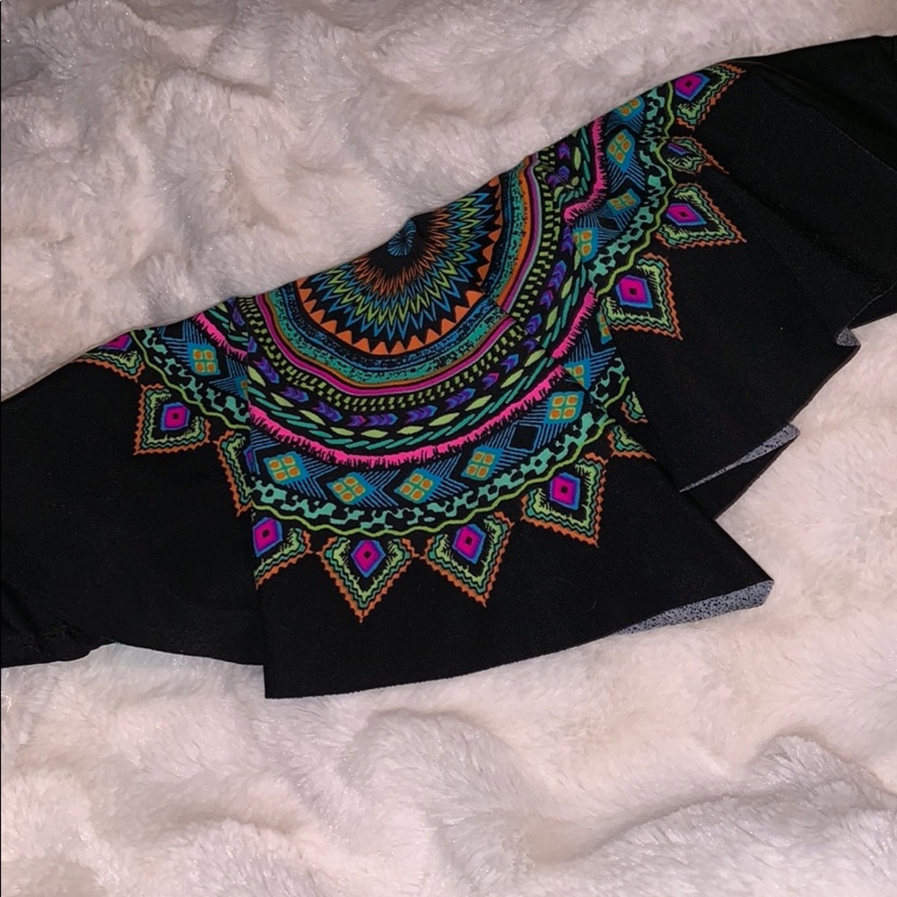 Multi-Colored Bandeau Swim Top